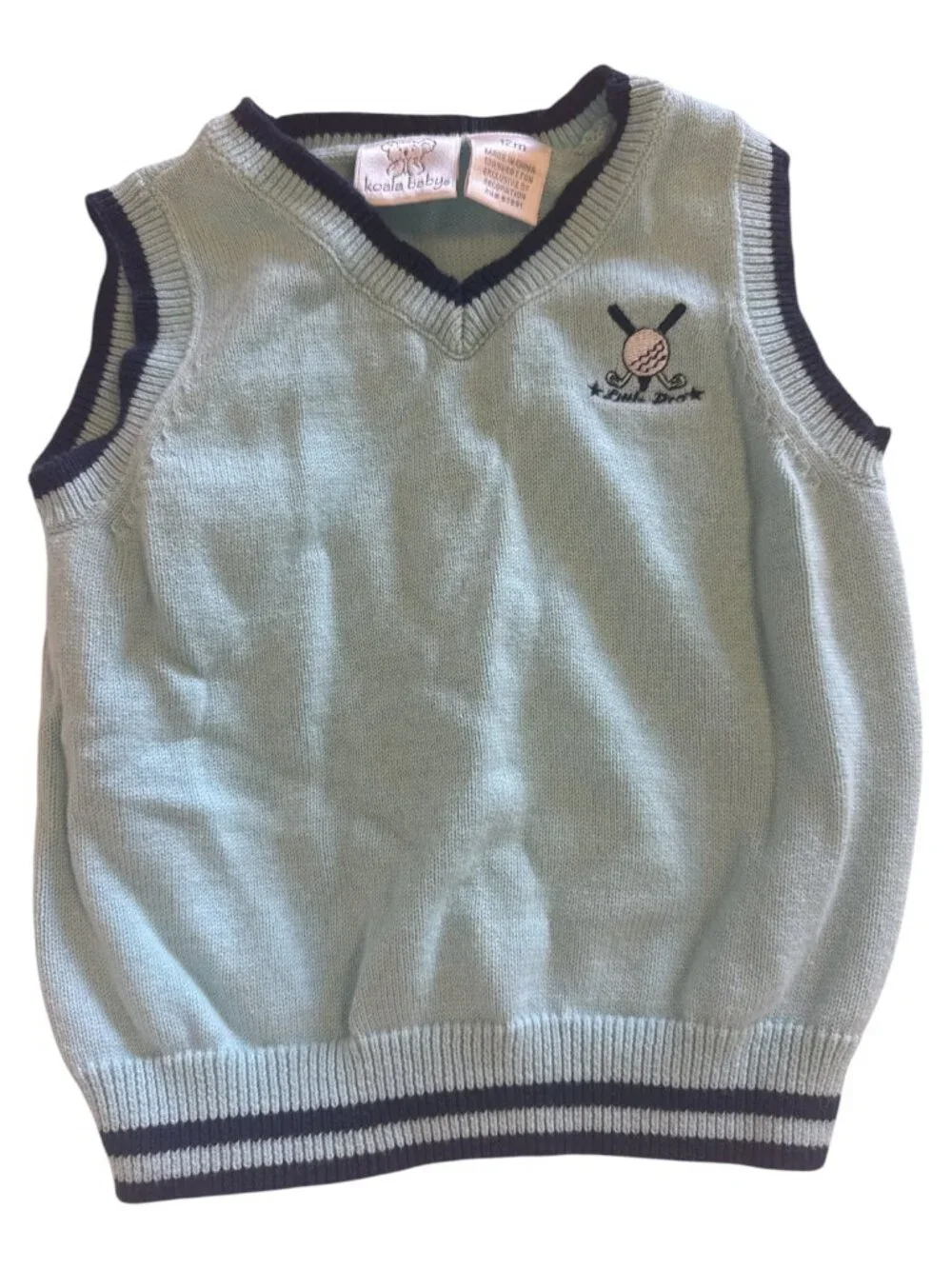 Koala Baby‎ Boys Golf Themed Sweater Vest Green Size 12 Months